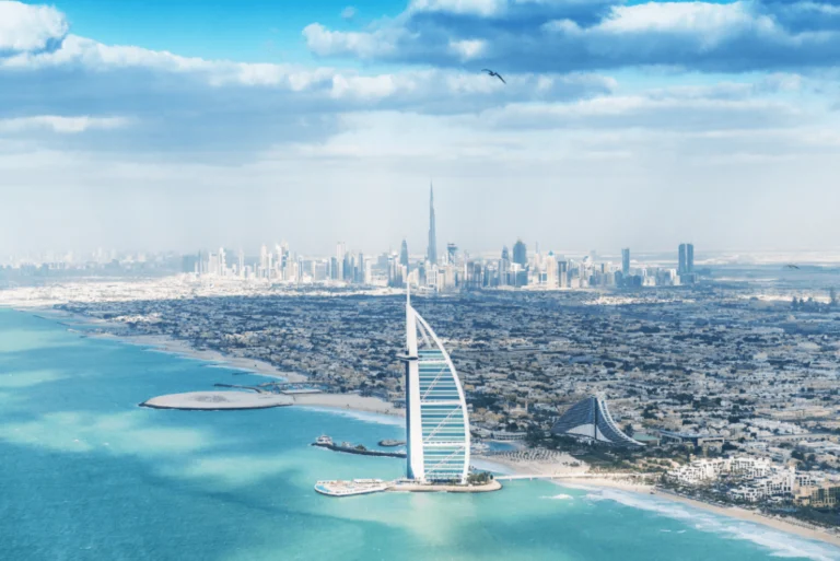 Burj Al Arab and the coastline of Dubai