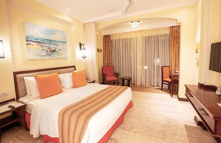 Guest room at Sarova Whitesands Beach Resort