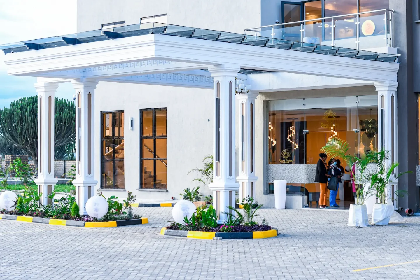 Entrance to the suites at Sebai Luxury Suites